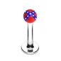 Piercing oreille labret Drapeau Rebelle