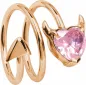 Bague femme or rose coeur de diable rose