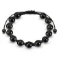 Bracelet Shamballa avec billes métalliques noires