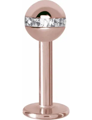 Piercing labret Swarovski orbite or rose