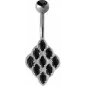 Piercing nombril Crystal Evolution Swarovski Grappe Titane G23