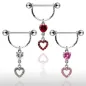 Piercing Téton Bouclier Double Coeurs