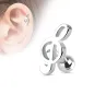 Piercing oreille Cartilage Tragus Clef de Sol