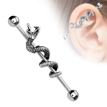 Piercing industriel avec serpent