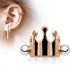 Piercing Oreille Helix Cartilage Manchette Couronne Or Rose