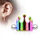 Piercing Oreille Helix Cartilage Manchette Couronne Multicolore