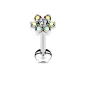 Piercing oreille labret lèvre fleur cristaux aurore boréale