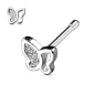 Piercing nez tige droite papillon