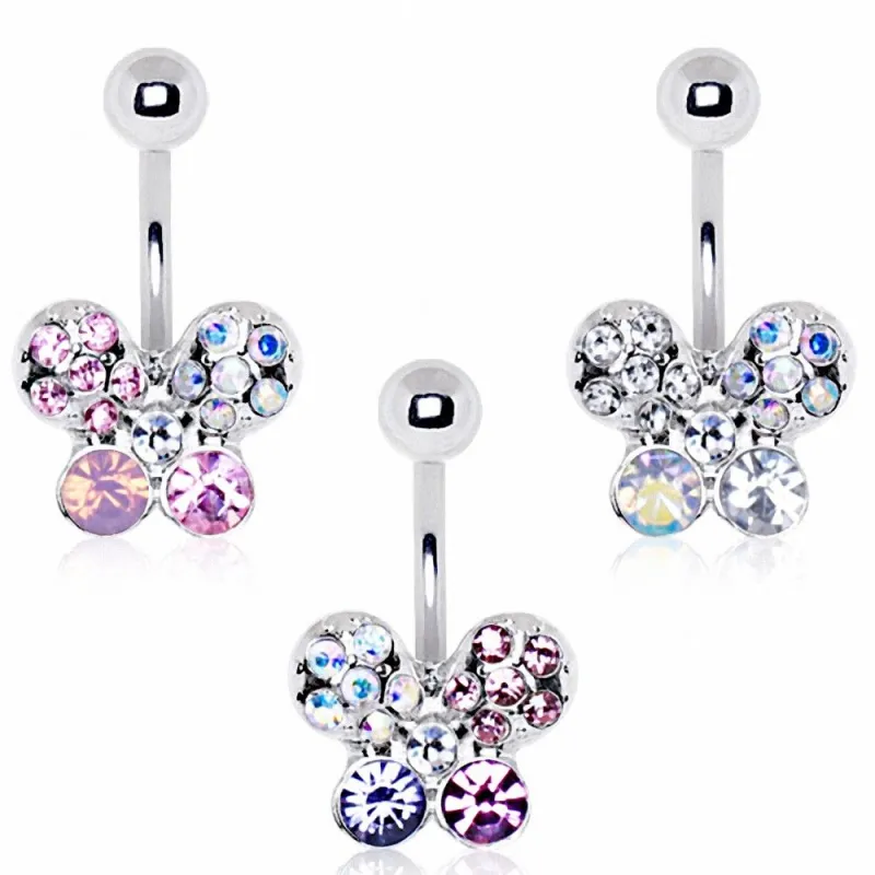 Piercing nombril papillon chatoyant