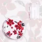 Piercing plug acrylique floral rouge et blanc