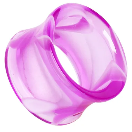 Piercing plug acrylique marbré violet