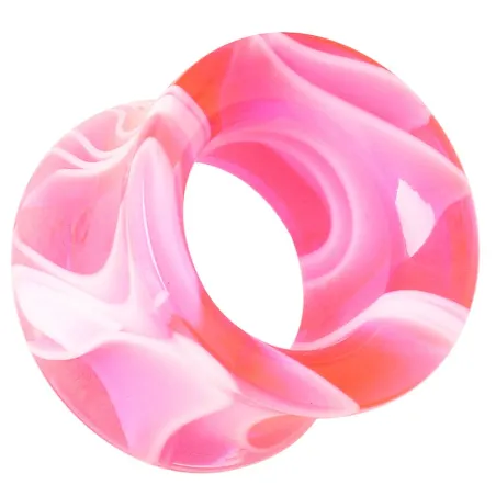 Piercing plug acrylique marbré rose