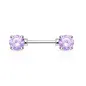 Piercing Téton Barbell Gemmes Ronds Tanzanite