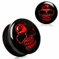 Piercing plug acrylique skull rouge