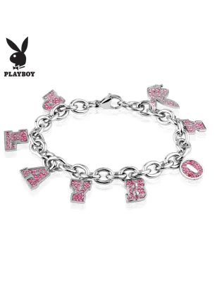 Bracelet Playboy charms strass roses