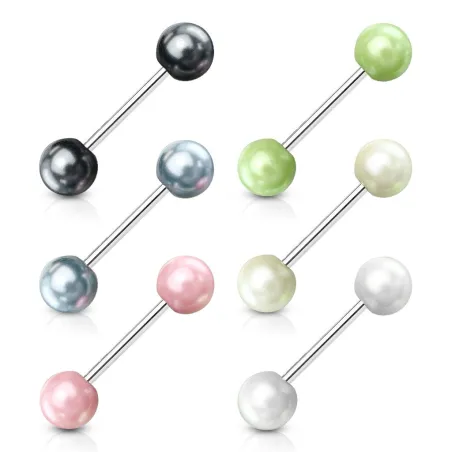 Lot de 6 Piercing langue Perle