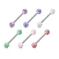 Lot de 6 Piercing langue Billes Ultra Glitter