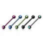 Lot de 5 Piercing langue Titane anodisé