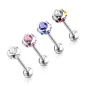 Lot de 4 Piercing langue 7 Gemmes