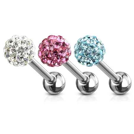 Lot de 3 Piercing langue Crystal Férido