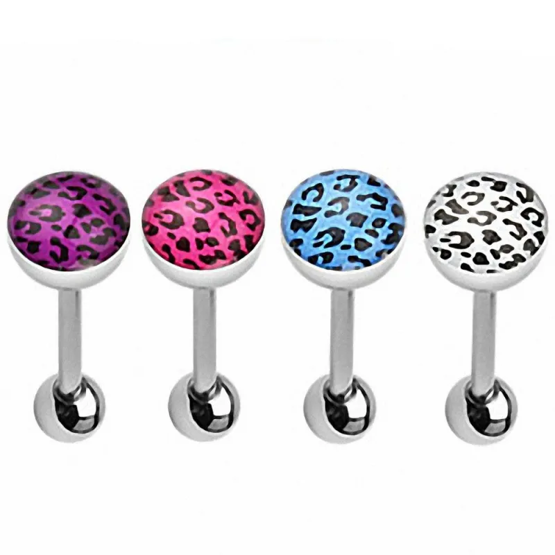 Lot de 4 Piercing langue Leopard