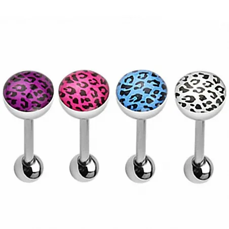 Lot de 4 Piercing langue Leopard