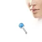 Piercing nez tige droite pierre turquoise