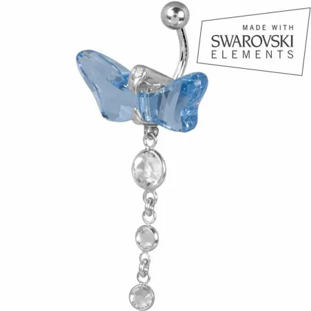 Piercing nombril Crystal Evolution Libellule Swarovski