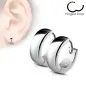 Paire Boucles d'oreille homme anneaux acier argenté