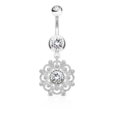 Piercing nombril vintage cercle filigrane