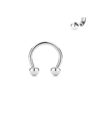 Piercing fer à cheval acier (oreille, téton, septum)