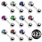 Piercing Langue Barbell Gemmes Titane G23