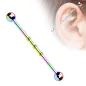 Piercing oreille industriel en titane "Notch"