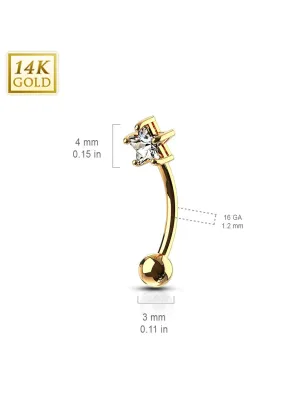 Piercing arcade étoile Or jaune 14 Carats