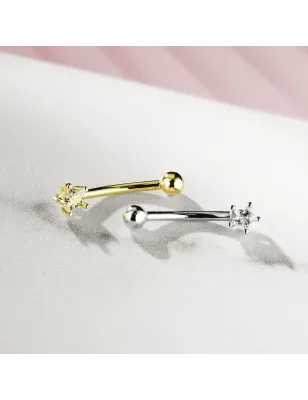 Piercing arcade étoile Or blanc 14 Carats