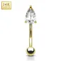 Piercing arcade larme Or jaune 14 Carats