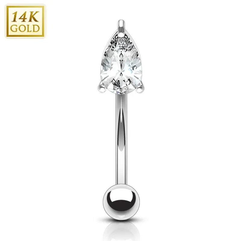 Piercing arcade larme Or blanc 14 Carats