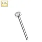 Piercing nez fishtail Or blanc 14 carats