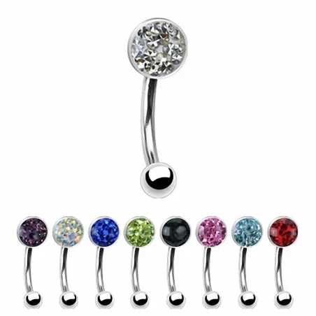 Piercing arcade acier chirurgical Cristal Autrichien - Bijou Piercing pour Arcade