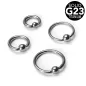 Piercing oreille teton Anneau Captif Titane G23