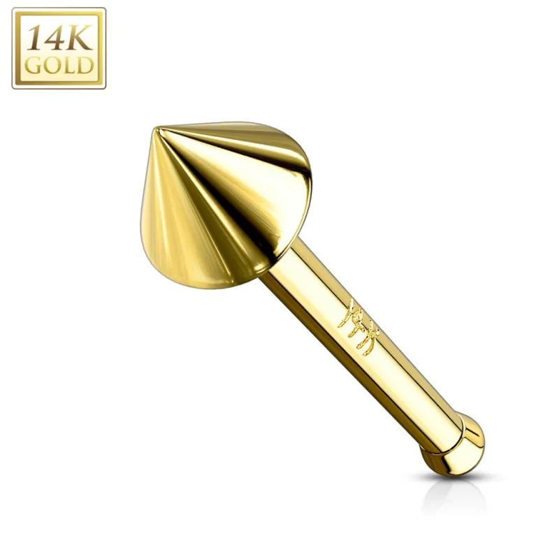 Piercing Nez Or jaune 14K Stud Spike