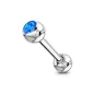 Piercing langue barbell opale bleue