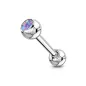 Piercing langue barbell opale violette