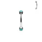 Piercing arcade boules opale vert