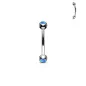 Piercing arcade boules opale bleue