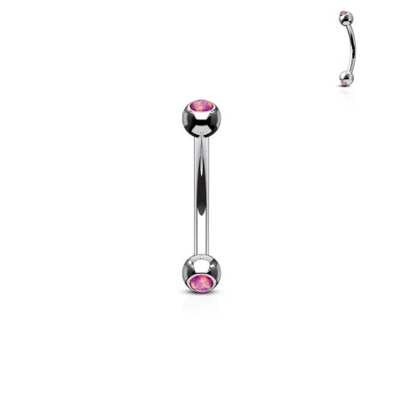 Piercing arcade boules opale rose