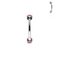 Piercing arcade boules opale rose