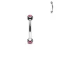 Piercing arcade boules opale rouge