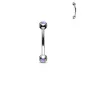 Piercing arcade boules opale violette