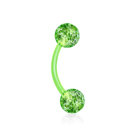 Piercing arcade bioflex glitter vert